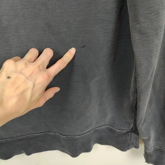 John Elliott Sweatshirt Mens Large 3 Grey Washed Distressed Sweatshirt Grunge - Picture 5 of 14